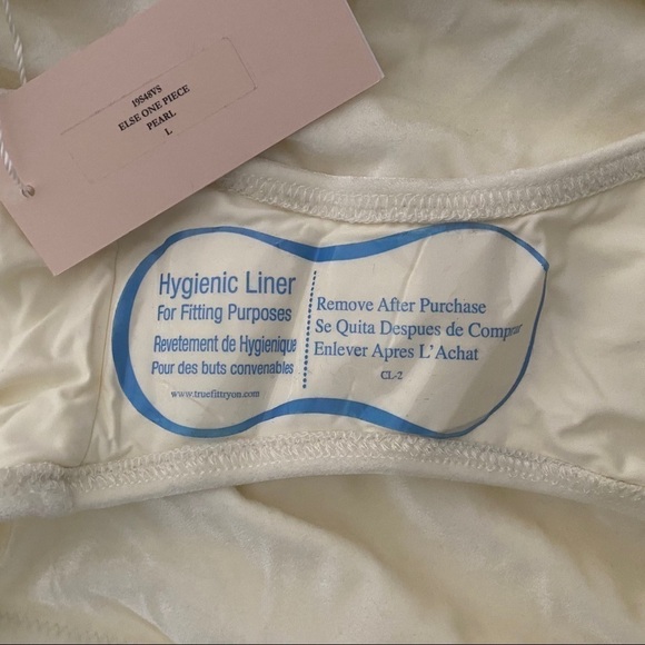 Morgan Lane Retro Beige Velvet One-Piece Sexy Swimsuit Large - Picture 10 of 12